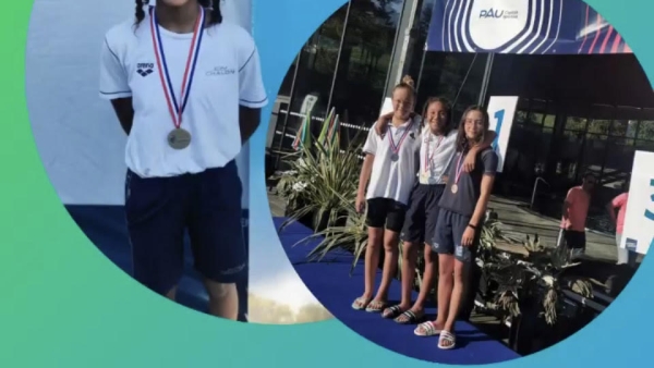 La chalonnaise Sarah Hoareau (12 ans) du CNC Championne de France du 100 mètres nage libre catégorie jeunes à Pau  