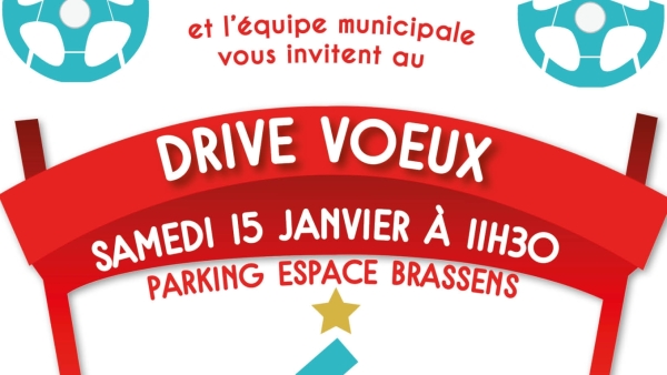 Vœux en drive pour la 2ème année consécutive à Saint Rémy le samedi 15 janvier 2022.