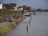 Pour limiter les risques d’inondations, un mur anti-crue a été installé sur les quais à Chalon-sur-Saône 