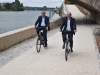 Les autorités locales chalonnaises ont inauguré la Rampe 'aval' du Pont Saint Laurent 