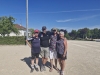 Boules Lyonnaises vétérans de Sornay : L’équipe des ‘Barbarians’ (le Pat, le Gilou, la Marie, le Mammouth) termine invaincue et dans le top 2, La Salle remporte le concours.