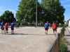 Les ¼ de finales du qualificatif pour le championnat de France AS 3 & 4 boule lyonnaise sous un soleil de plomb au boulodrome de Châtenoy le Royal.