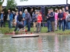 Modélisme naval Châtenoy le Royal : rassemblement régional avec en vedettes le paquebot Normandie et la Goélette Recouvrance sur l’étang Chaumont.