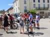 A 70 ans, 4 cyclistes italiens font le trajet Paciano (Italie)/Fontaines (France) pour fêter les 25 ans de jumelage.