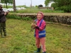 A l’appât tendu par les enfants, la truite a mordu et s’est fait prendre sous la pluie battante !