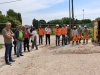 Pose de la première pierre des nouveaux vestiaires du foot de Saint Rémy.
