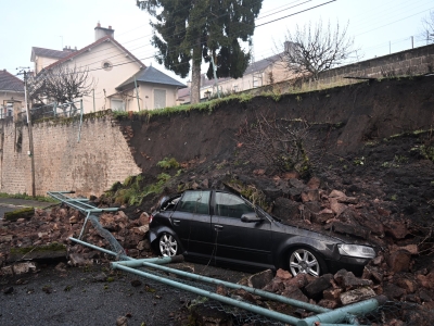 Impressionnant éboulement au Creusot 