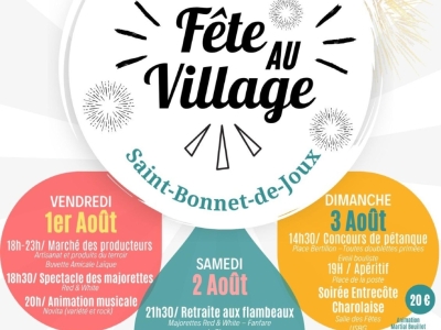 Le village de Saint-Bonnet-de-Joux est à la fête ce week-end 