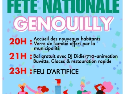 13 JUILLET - Tout le programme des animations à Genouilly 