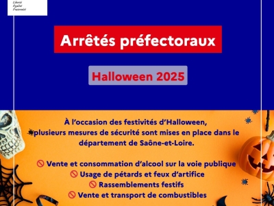 Plusieurs arrêtés préfectoraux pris en Saône-et-Loire pour ce weekend d'Halloween