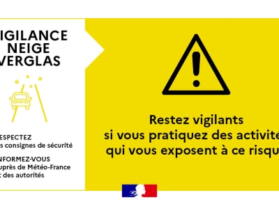 Vigilance jaune  neige-verglas activée en Saône et Loire pour la nuit de Noël 
