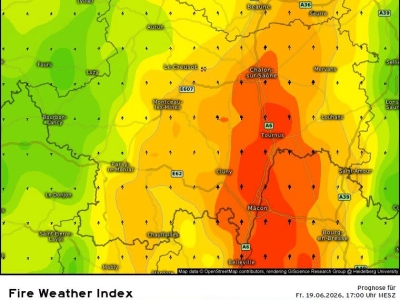 Risque d'incendies en hausse cet après-midi sur l'Est du département 