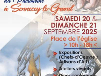 JOURNÉES DU PATRIMOINE - La commune de Sennecey-le-Grand vous invite à découvrir l'univers du compagnonnage 