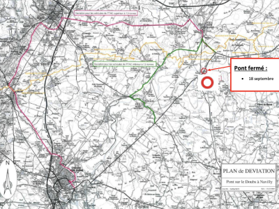 RD 673 - Pont de Navilly - des perturbations attendues semaine prochaine 