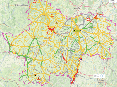 NEIGE - VERGLAS - Attention, un grand nombre de routes en Saône et Loire verglacées 