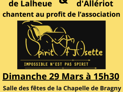 Les chorales "Mélimélodie" et "Allez Chante" en concert au profit de Spirit of Josette le 29 mars 
