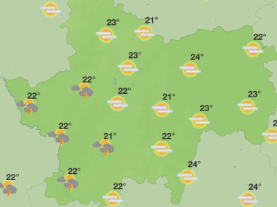 Les orages annoncés vendredi soir sur l'Ouest de la Saône et Loire 