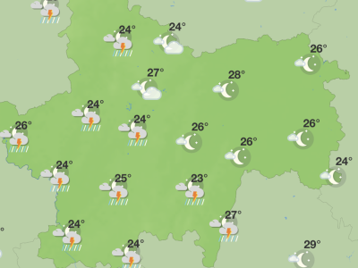 Des averses orageuses ce jeudi soir sur l'Ouest de la Saône et Loire 