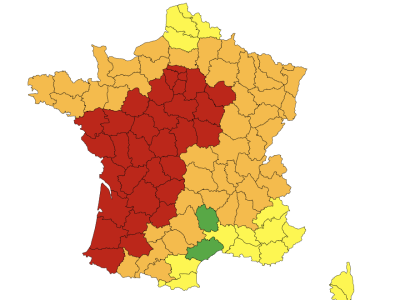 CANICULE - C'est fait, une grande partie du territoire national bascule en vigilance rouge 
