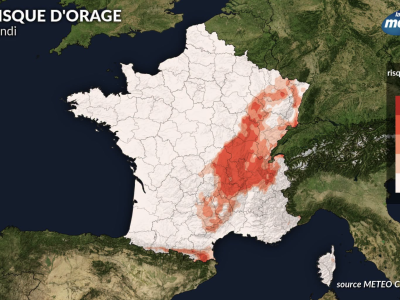 ORAGES - Pour lundi, la Saône et Loire est en plein dedans 