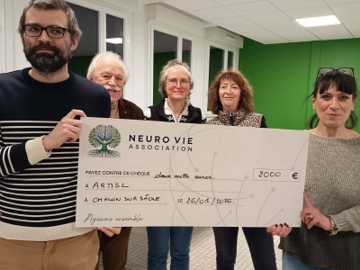 L'association Neuro Vie en soutien à l'Association pour la Recherche Médicale en Saône et Loire 
