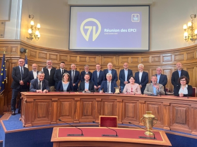 Une matinée de travail avec les présidentes et présidents d’intercommunalités  de Saône et Loire et le président André Accary