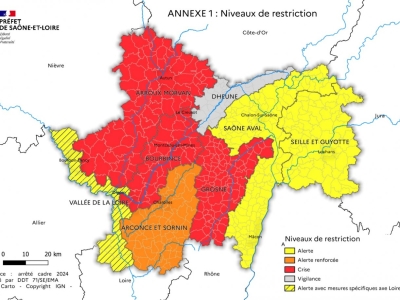 EAU POTABLE - Les restrictions se multiplient en Saône et Loire 