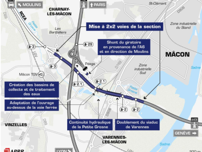 A 406 - N79 - Mise en service d'une section aménagée sur 4,5 kilomètres 