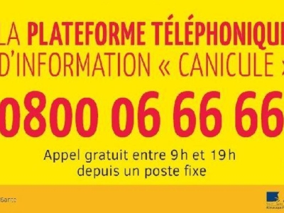CANICULE - Le numéro vert est activé 