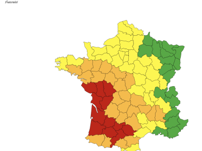 CANICULE - 12 départements placés en alerte rouge en France 