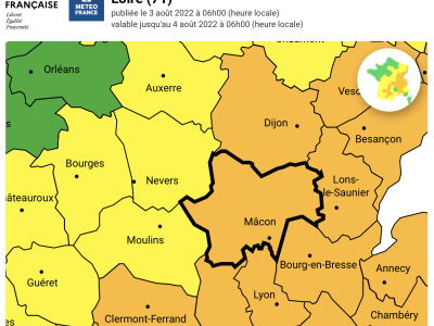 La Saône et Loire placée en alerte orange à la canicule 