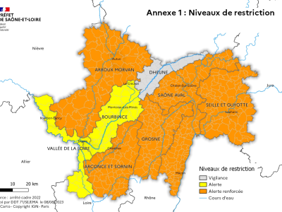 SECHERESSE - Le Préfet de Saône et Loire dresse un point d'étape avec une grande partie du territoire départemental en alerte renforcée 