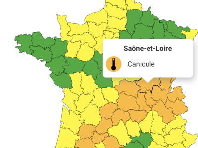La Saône et Loire bascule en vigilance orange canicule ce vendredi 
