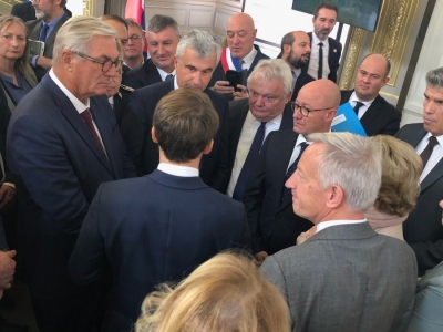  André Accary reçu à l’Elysée par Emmanuel Macron 