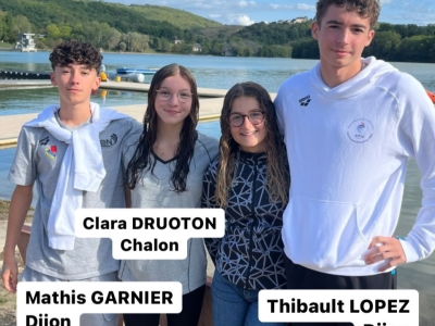 Les nageurs chalonnais, représentant la Région,  terminent au pied du podium lors de la Coupe de France en ‘Eau Libre’