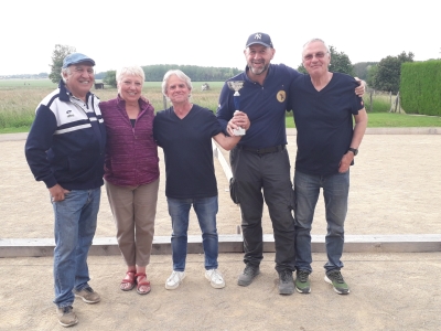La doublette  Jean Philippe Blondet - Philippe Dubois remporte la 6ème édition du concours international franco suisse vétéran de  pétanque 