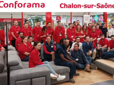 Retour en images en ce 10 mai 2023, jour de réouverture de Conforama Chalon/Saône