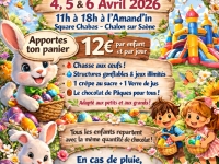 Chasse aux oeufs de Pâques dans le Square Chabas les 4,5 et 6 avril 