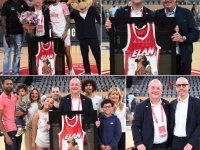 Une haie d’honneur et une ovation pour Vincent Bergeret, président de l’Elan Chalon