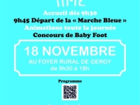 MARCHE BLEUE - Rendez-vous à Gergy le 18 novembre 