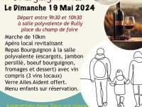 A noter sur vos agendas - A Rully le 19 mai  - Marche aux saveurs bourguignonnes 