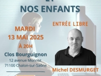 Les écrans et nos enfants - Une conférence en présence de Michel Desmurget ce mardi à Chalon 