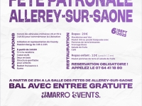 A noter sur vos agendas - La fête patronale d'Allerey sur Saône se tiendra le 6 septembre 
