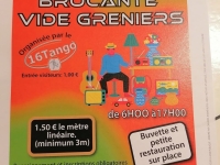 Le 16Tango propose sa brocante ce dimanche 31 août au Stade Léo Lagrange 