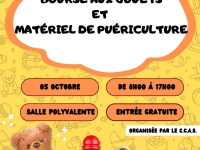 Bourse aux jouets et puériculture le 5 octobre 