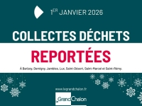 Attention collectes ordures ménagères reportées avec le 1er janvier 