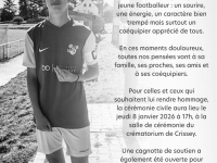 Après le décès de Killian dans l'accident à Givry, une cagnotte lancée par son club de foot de Buxy