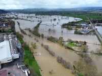 La crue de l’Arroux, du 1er avril, vue du ciel 