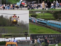 GARE TGV CREUSOT -  1000 voyageurs évacués d’un TGV OUIGO, arrêté 6 heures, à cause d’un sac de sport oublié