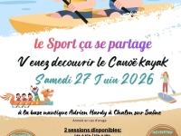 Notez le 27 juin pour venir vous essayer au canoë-kayak à Chalon 
